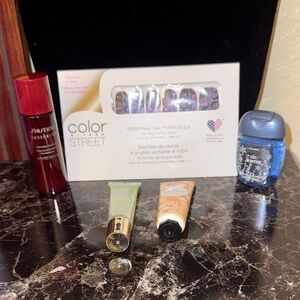 Shiseido Activate Essence.Color Street Purple Nail, Hand Cream, Lip Gloss